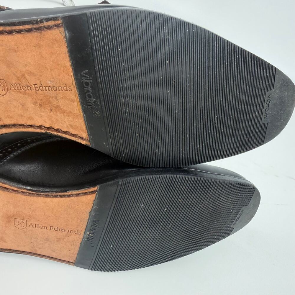 Allen Edmonds "St. John's" Double Monk Strap Bench Welt Loafers 10.5 D Black - Picture 11 of 16